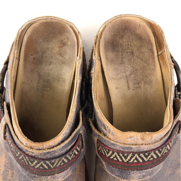 Bed Stu Triad Blue Leather Mule Clogs 8 - Picture 9 of 14